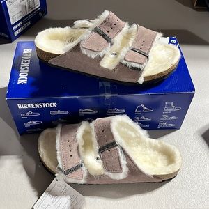 Birkenstock Arizona shearling soft mauve